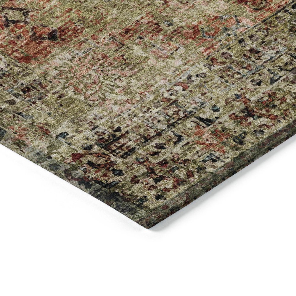 Machine Washable Indoor/Outdoor Chantille ACN2170 Terracotta 5' x 7'6" Rug. Picture 3