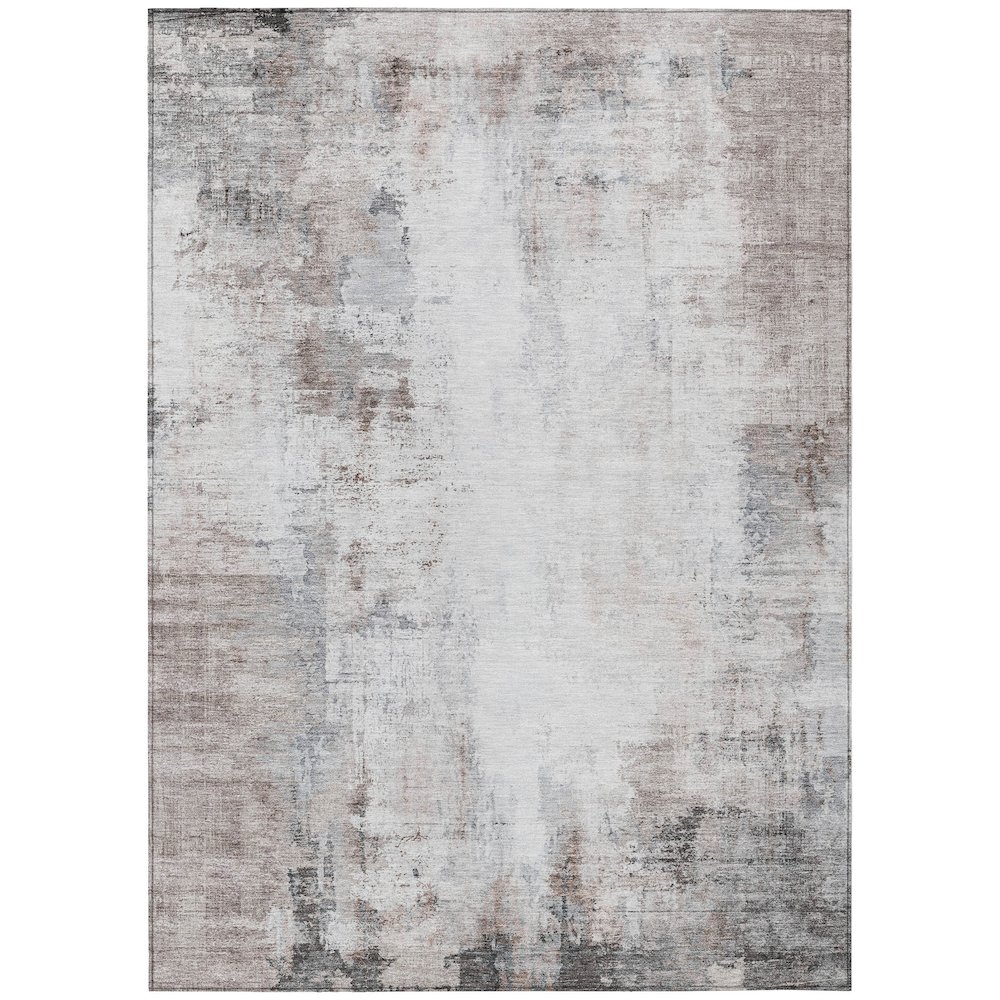 Machine Washable Indoor/Outdoor Chantille ACN2171 Taupe 9' x 12' Rug. Picture 1