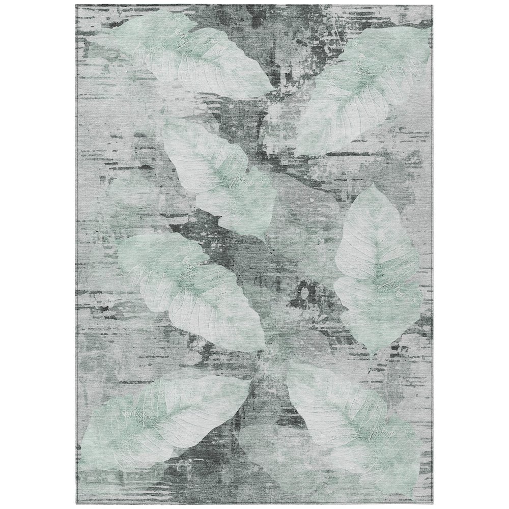 Machine Washable Indoor/Outdoor Chantille ACN2172 Teal 9' x 12' Rug. Picture 1
