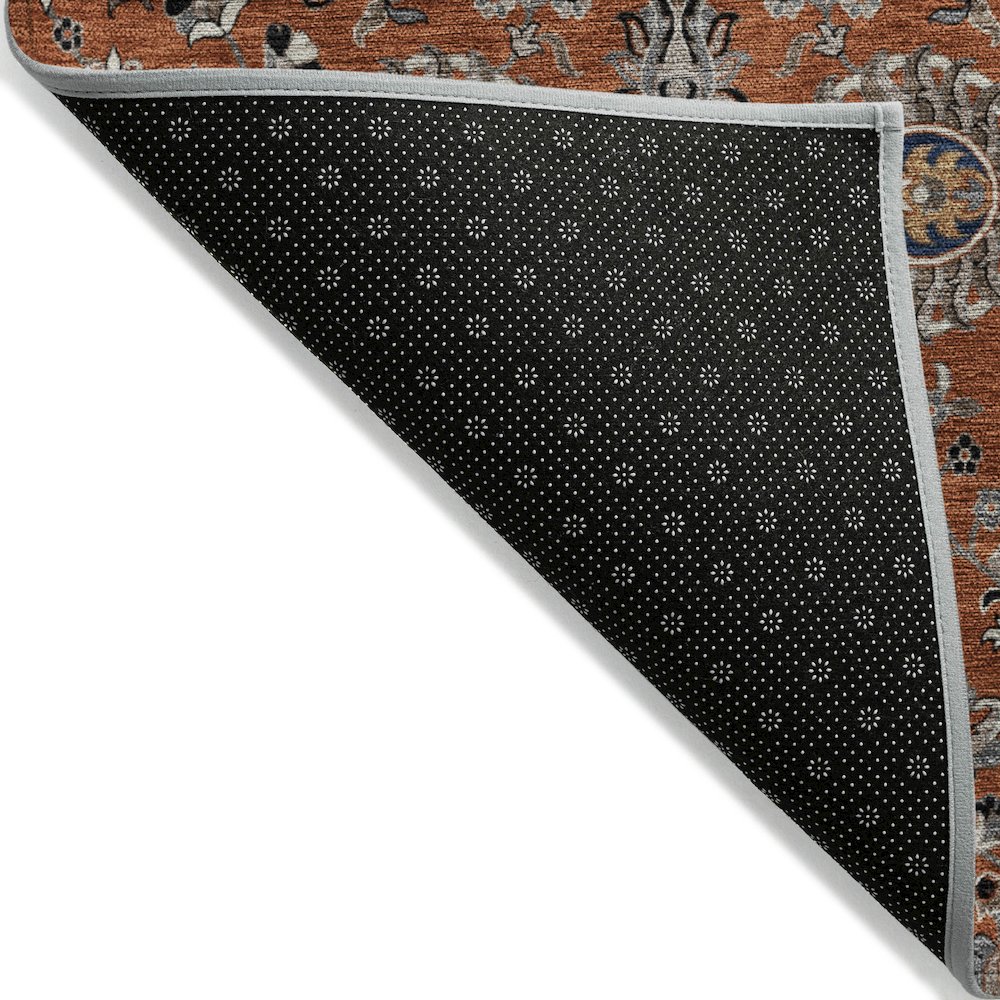 Machine Washable Indoor/Outdoor Chantille ACN2192 Paprika 5' x 7'6" Rug. Picture 2