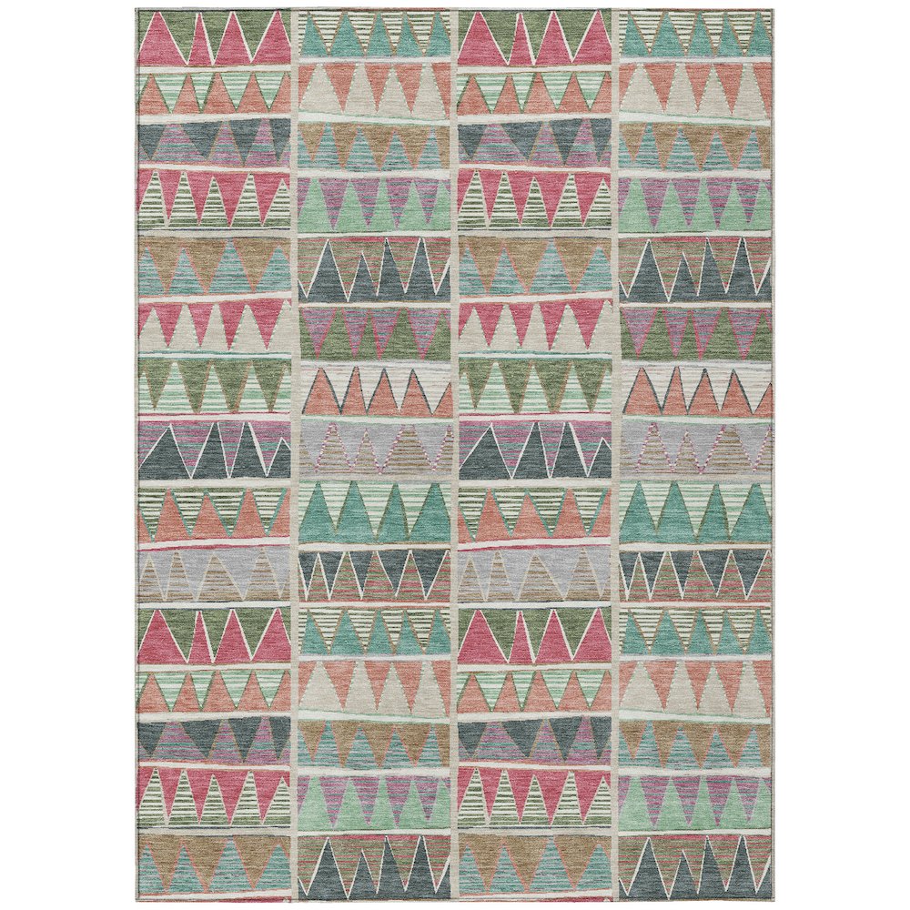 Machine Washable Indoor/Outdoor Chantille ACN2205 Salmon 9' x 12' Rug. Picture 1