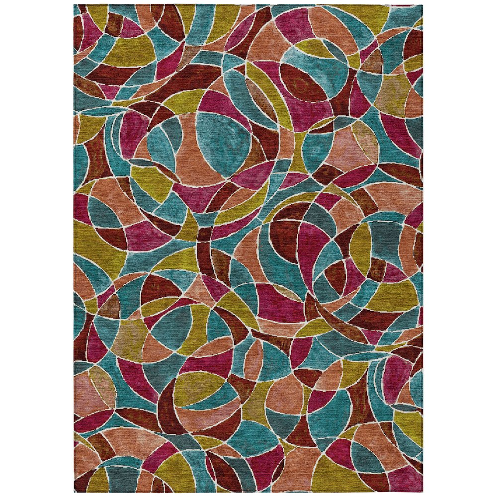 Machine Washable Indoor/Outdoor Chantille ACN2208 Merlot 9' x 12' Rug. Picture 1