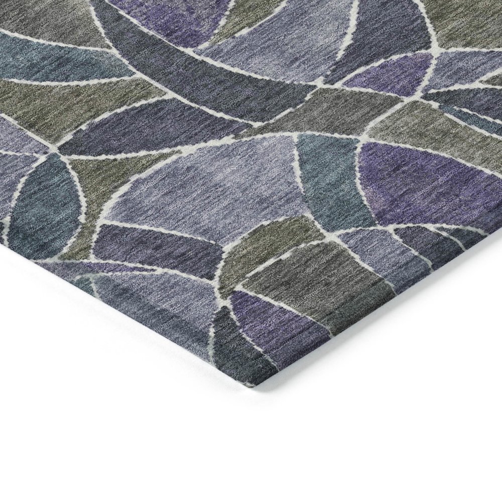Machine Washable Indoor/Outdoor Chantille ACN2208 Purple 5' x 7'6" Rug. Picture 3