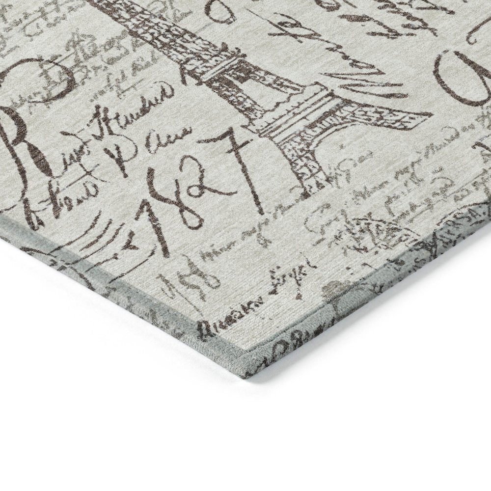 Machine Washable Indoor/Outdoor Chantille ACN2209 Linen 5' x 7'6" Rug. Picture 3