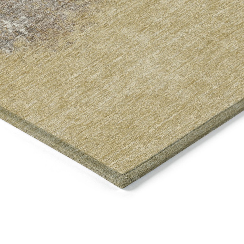 Machine Washable Indoor/Outdoor Chantille ACN2214 Gold 5' x 7'6" Rug. Picture 3