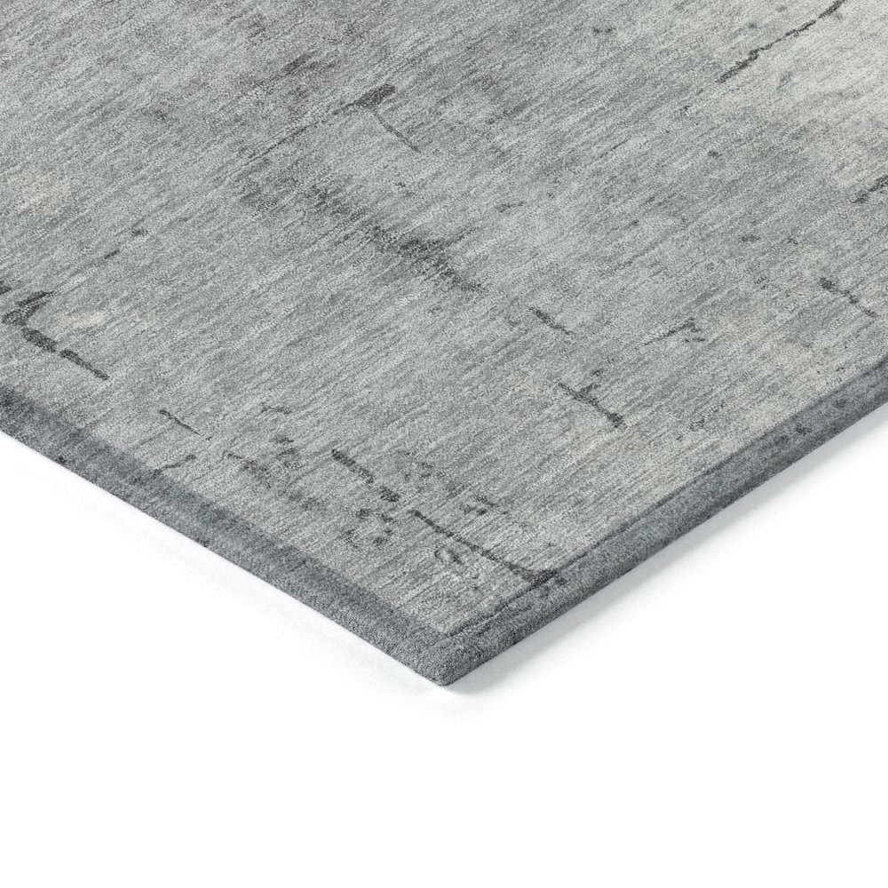 Machine Washable Indoor/Outdoor Chantille ACN2215 Gray 5' x 7'6" Rug. Picture 3