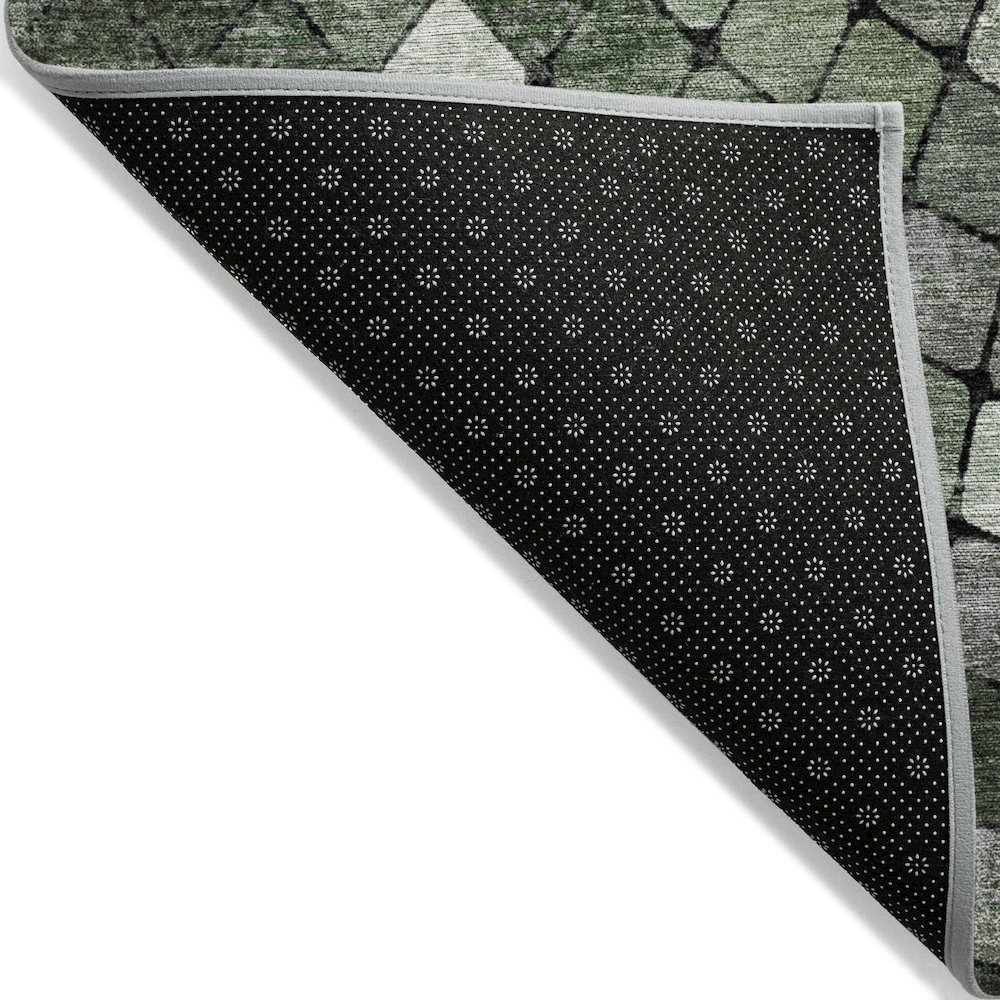 Machine Washable Indoor/Outdoor Chantille ACN2216 Sage 5' x 7'6" Rug. Picture 2