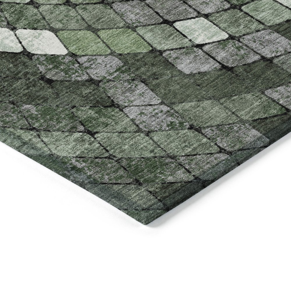 Machine Washable Indoor/Outdoor Chantille ACN2216 Sage 5' x 7'6" Rug. Picture 3