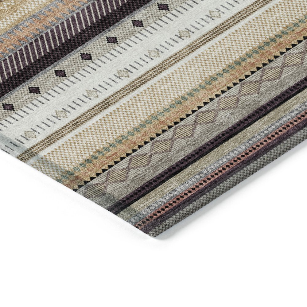 Machine Washable Indoor/Outdoor Chantille ACN2218 Khaki 5' x 7'6" Rug. Picture 3