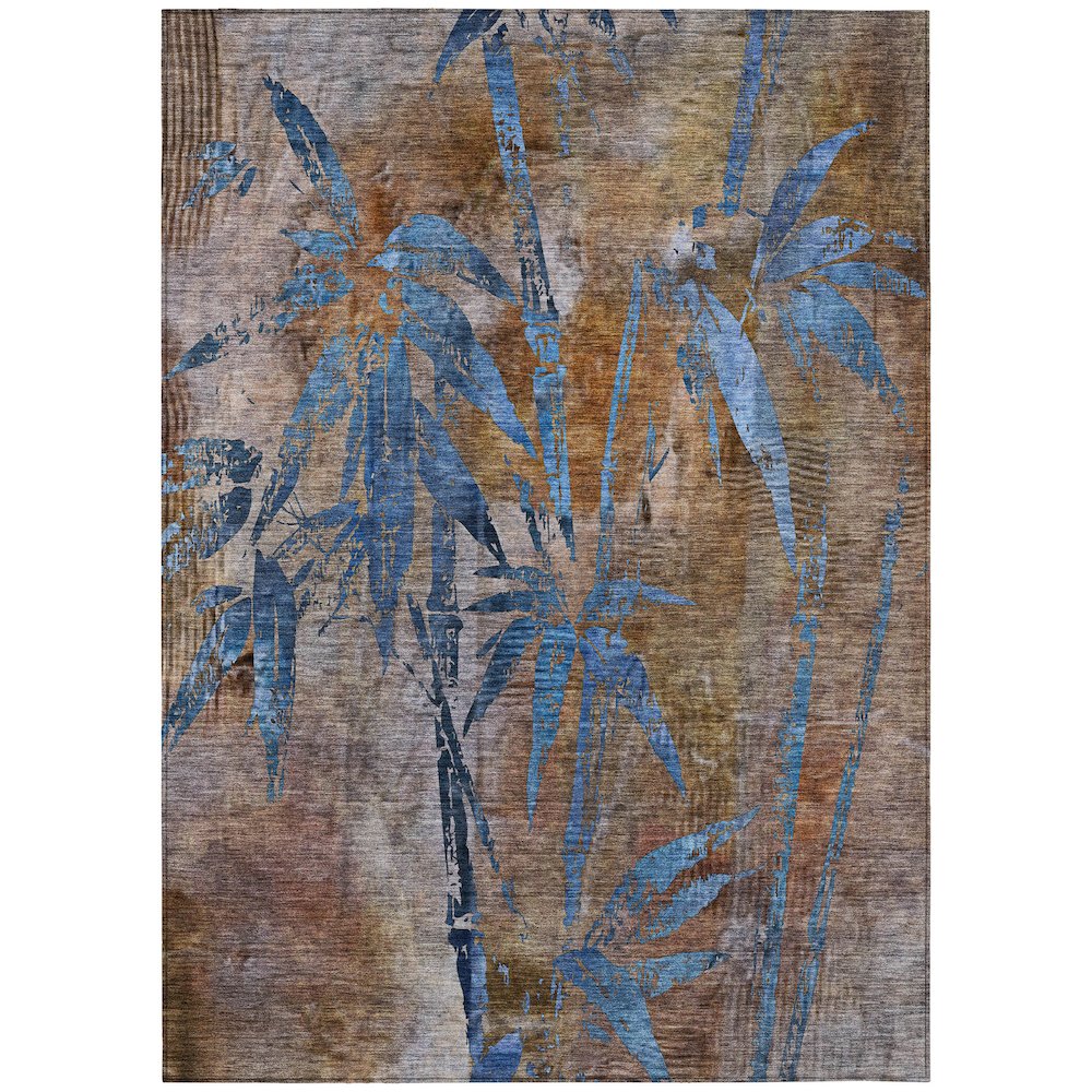 Machine Washable Indoor/Outdoor Chantille ACN2222 Brown 9' x 12' Rug. Picture 1