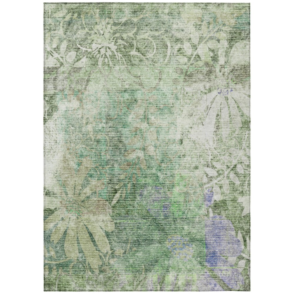Machine Washable Indoor/Outdoor Chantille ACN2223 Teal 9' x 12' Rug. Picture 1