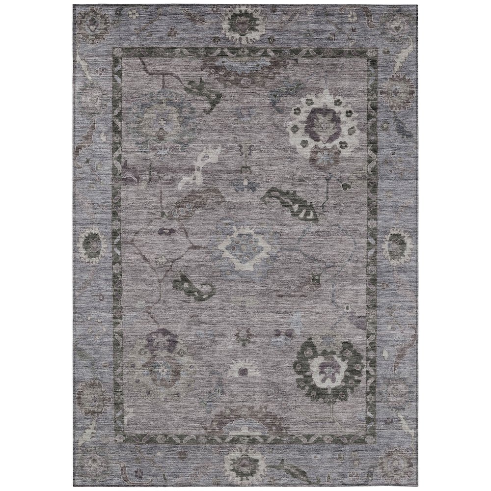 Machine Washable Indoor/Outdoor Chantille ACN2230 Gray 9' x 12' Rug. Picture 1