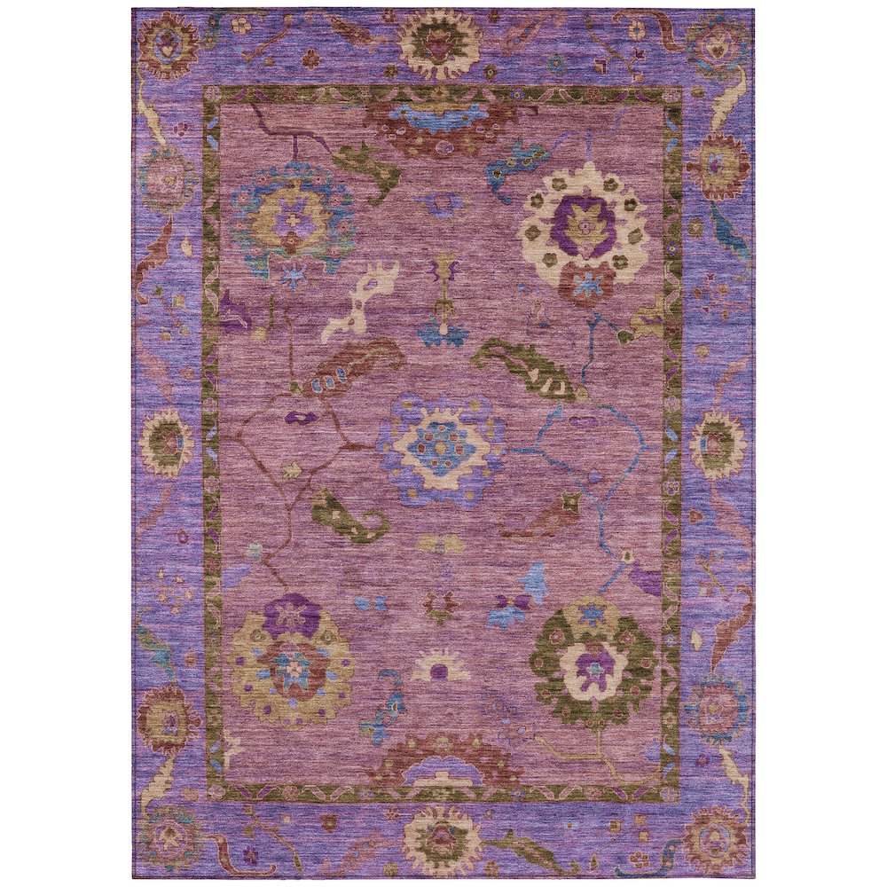 Machine Washable Indoor/Outdoor Chantille ACN2230 Pink 9' x 12' Rug. Picture 1
