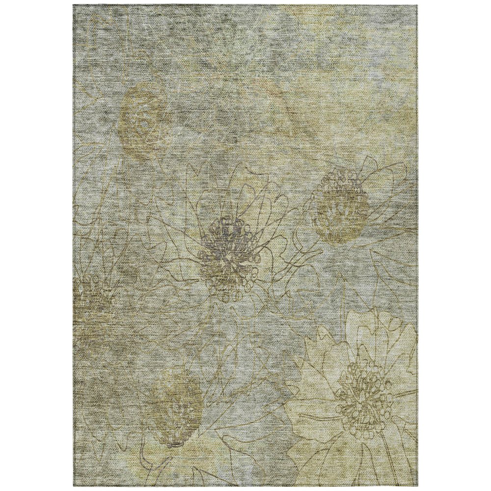 Machine Washable Indoor/Outdoor Chantille ACN2235 Brown 9' x 12' Rug. Picture 1