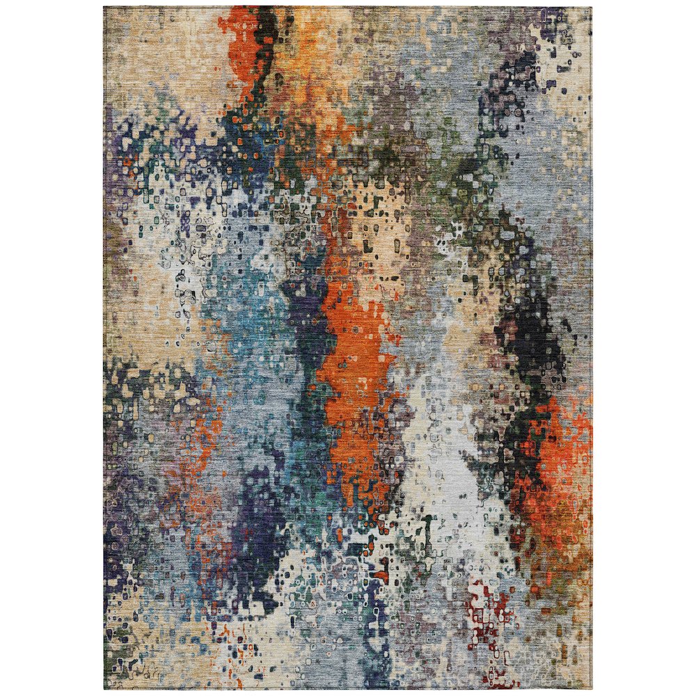 Machine Washable Indoor/Outdoor Chantille ACN2242 Blue 9' x 12' Rug. Picture 1
