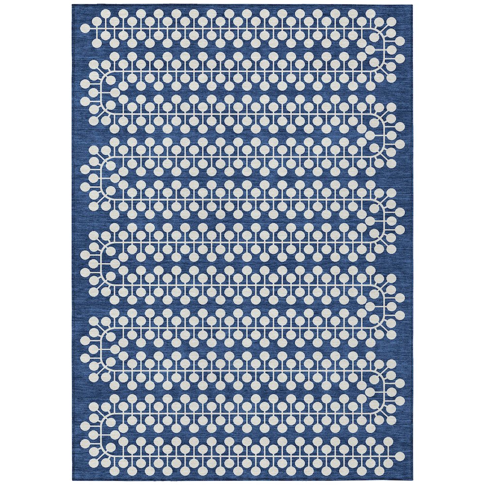 Machine Washable Indoor/Outdoor Chantille ACN2247 Blue 9' x 12' Rug. Picture 1