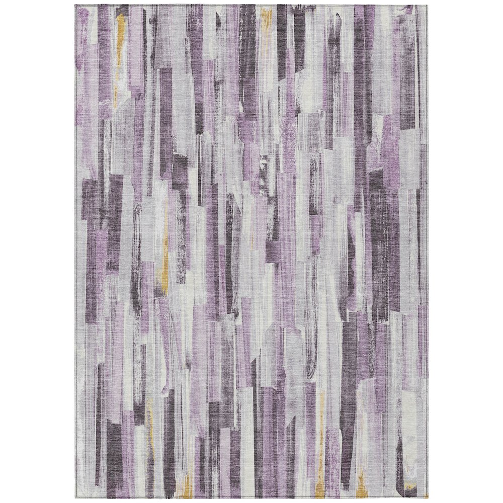 Machine Washable Indoor/Outdoor Chantille ACN2255 Purple 9' x 12' Rug. Picture 1