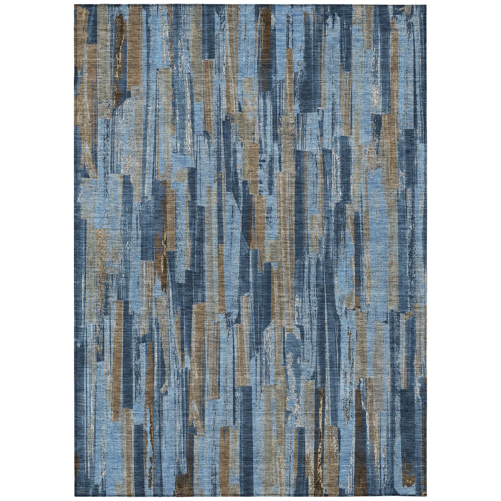 Machine Washable Indoor/Outdoor Chantille ACN2255 Blue 9' x 12' Rug. Picture 1