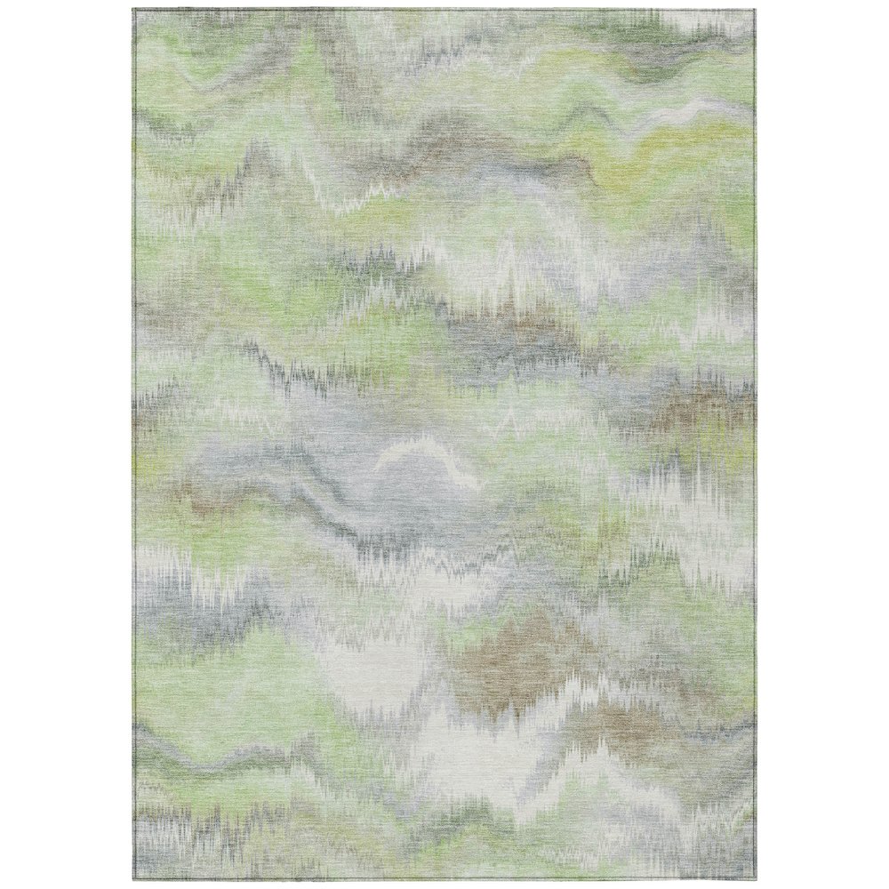 Machine Washable Indoor/Outdoor Chantille ACN2258 Green 9' x 12' Rug. Picture 1