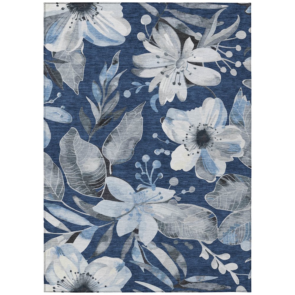 Machine Washable Indoor/Outdoor Chantille ACN2260 Blue 9' x 12' Rug. Picture 1