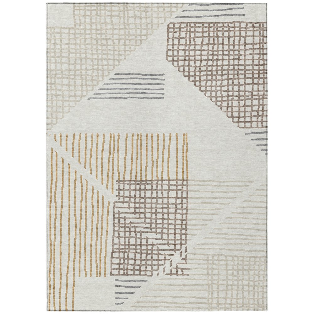 Machine Washable Indoor/Outdoor Chantille ACN2270 Ivory 9' x 12' Rug. Picture 1