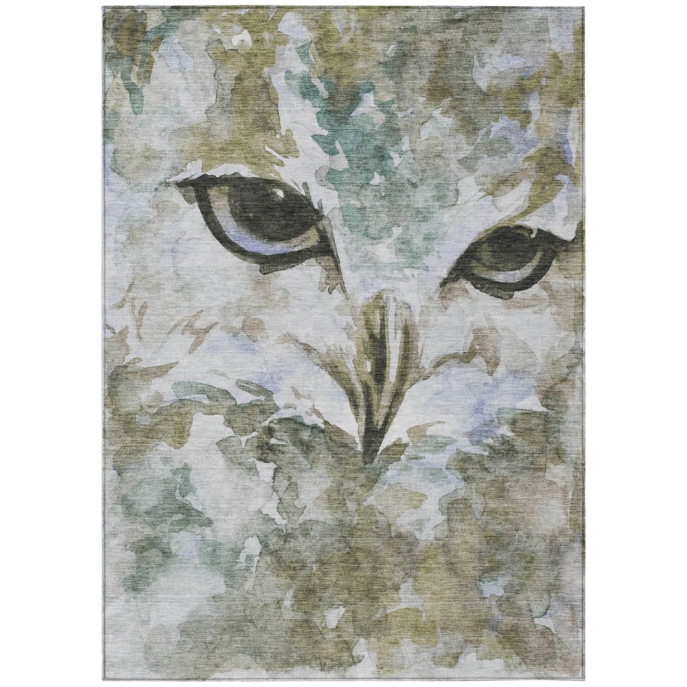 Machine Washable Indoor/Outdoor Chantille ACN2274 Brown 9' x 12' Rug. Picture 1