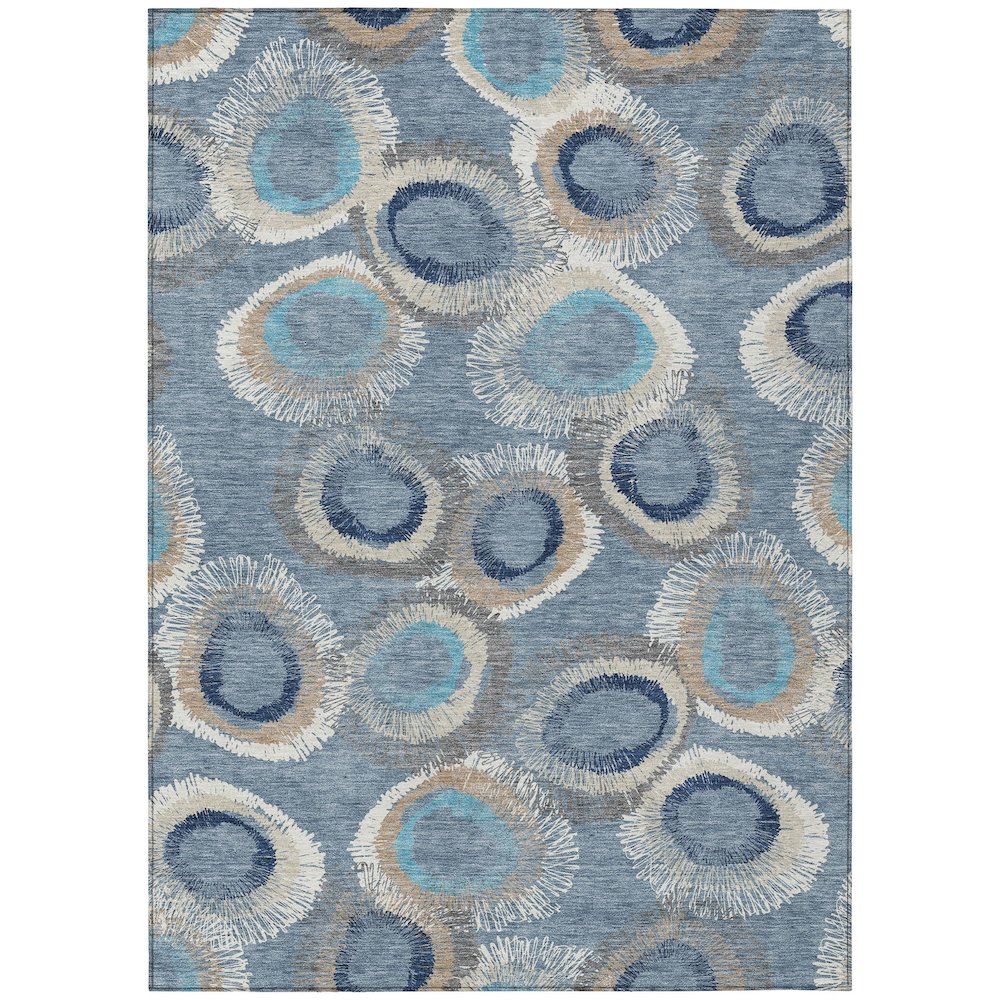 Machine Washable Indoor/Outdoor Chantille ACN2278 Blue 9' x 12' Rug. Picture 1