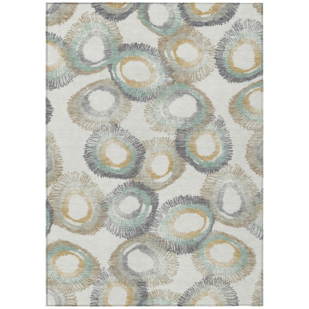 Machine Washable Indoor/Outdoor Chantille ACN2278 Ivory 9' x 12' Rug. Picture 1