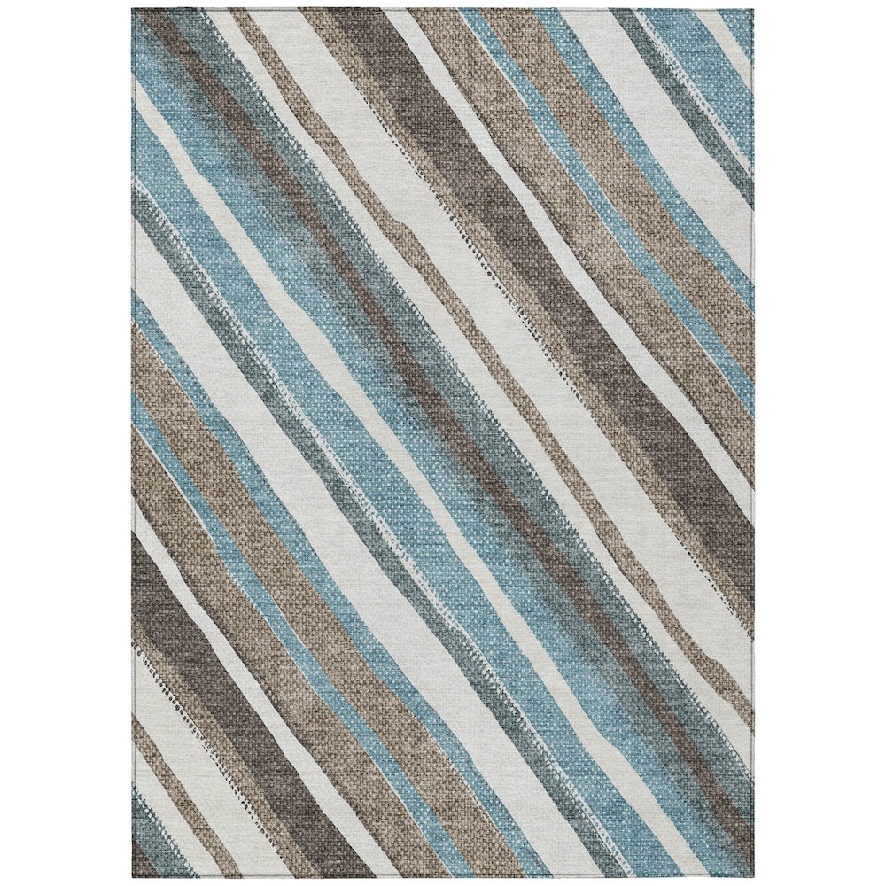 Machine Washable Indoor/Outdoor Chantille ACN2282 Brown 9' x 12' Rug. Picture 1