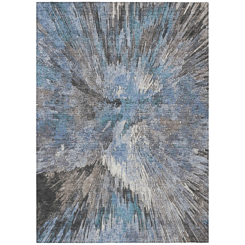 Machine Washable Indoor/Outdoor Chantille ACN2283 Blue 9' x 12' Rug. Picture 1