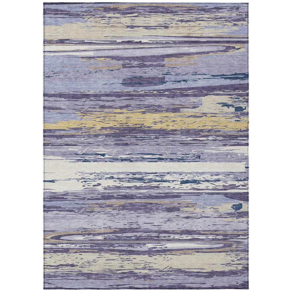 Machine Washable Indoor/Outdoor Chantille ACN2287 Purple 9' x 12' Rug. Picture 1