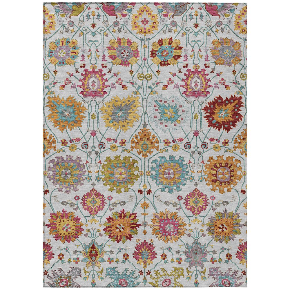 Machine Washable Indoor/Outdoor Chantille ACN2288 Ivory 9' x 12' Rug. Picture 1