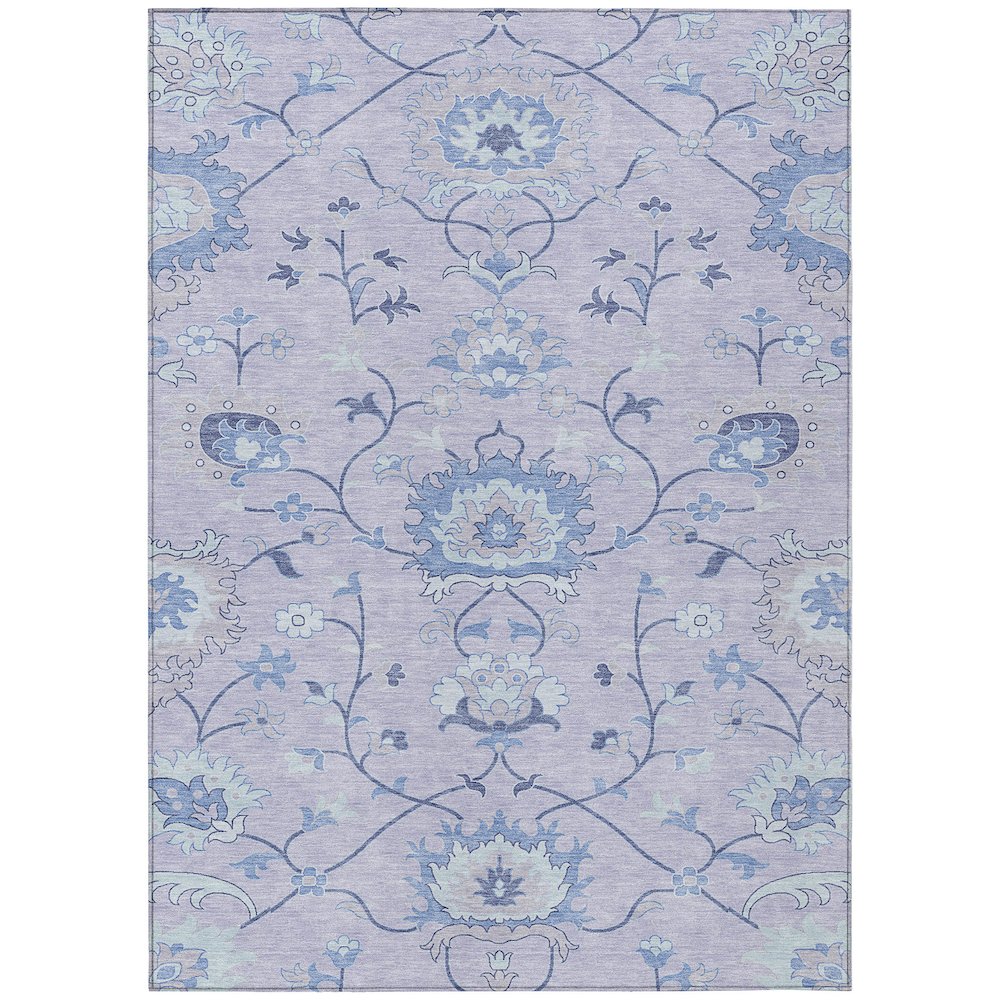 Machine Washable Indoor/Outdoor Chantille ACN2291 Purple 9' x 12' Rug. Picture 1