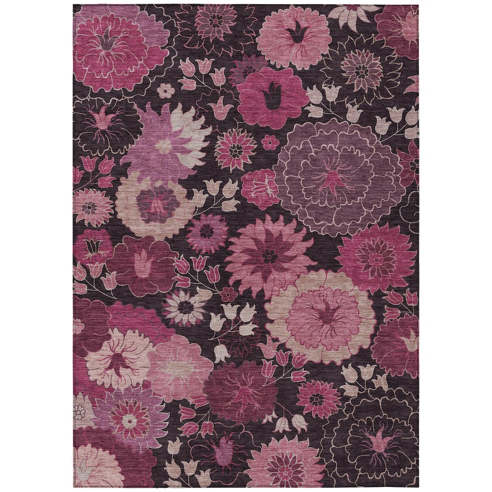 Machine Washable Indoor/Outdoor Chantille ACN2295 Pink 9' x 12' Rug. Picture 1