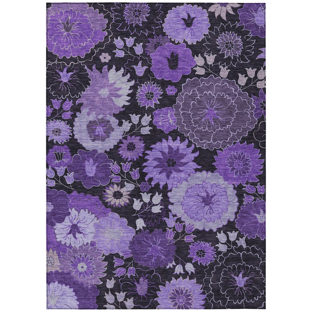 Machine Washable Indoor/Outdoor Chantille ACN2295 Purple 9' x 12' Rug. Picture 1