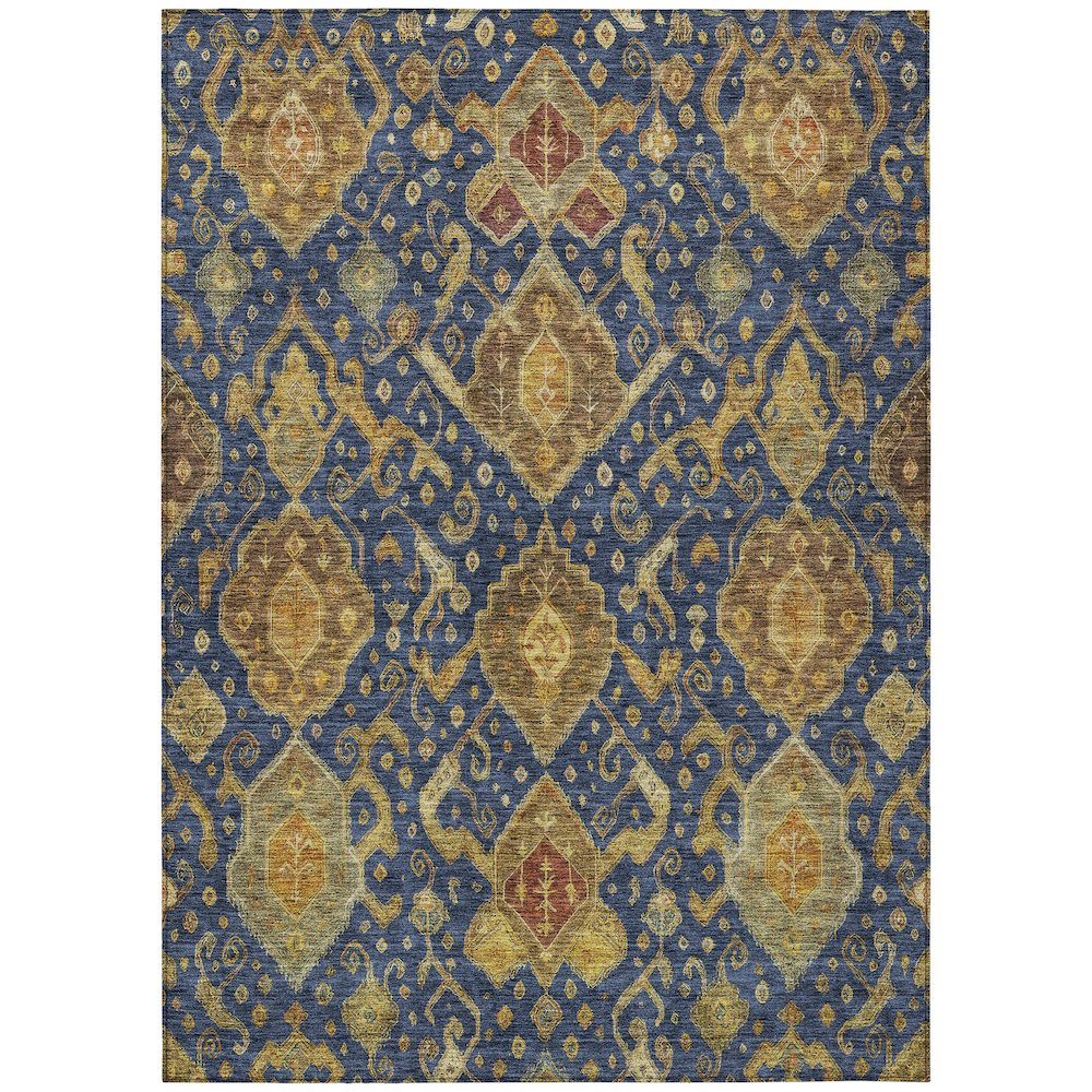 Machine Washable Indoor/Outdoor Chantille ACN2306 Blue 9' x 12' Rug. Picture 1