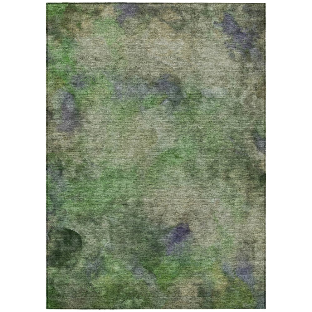 Machine Washable Indoor/Outdoor Chantille ACN2312 Green 9' x 12' Rug. Picture 1