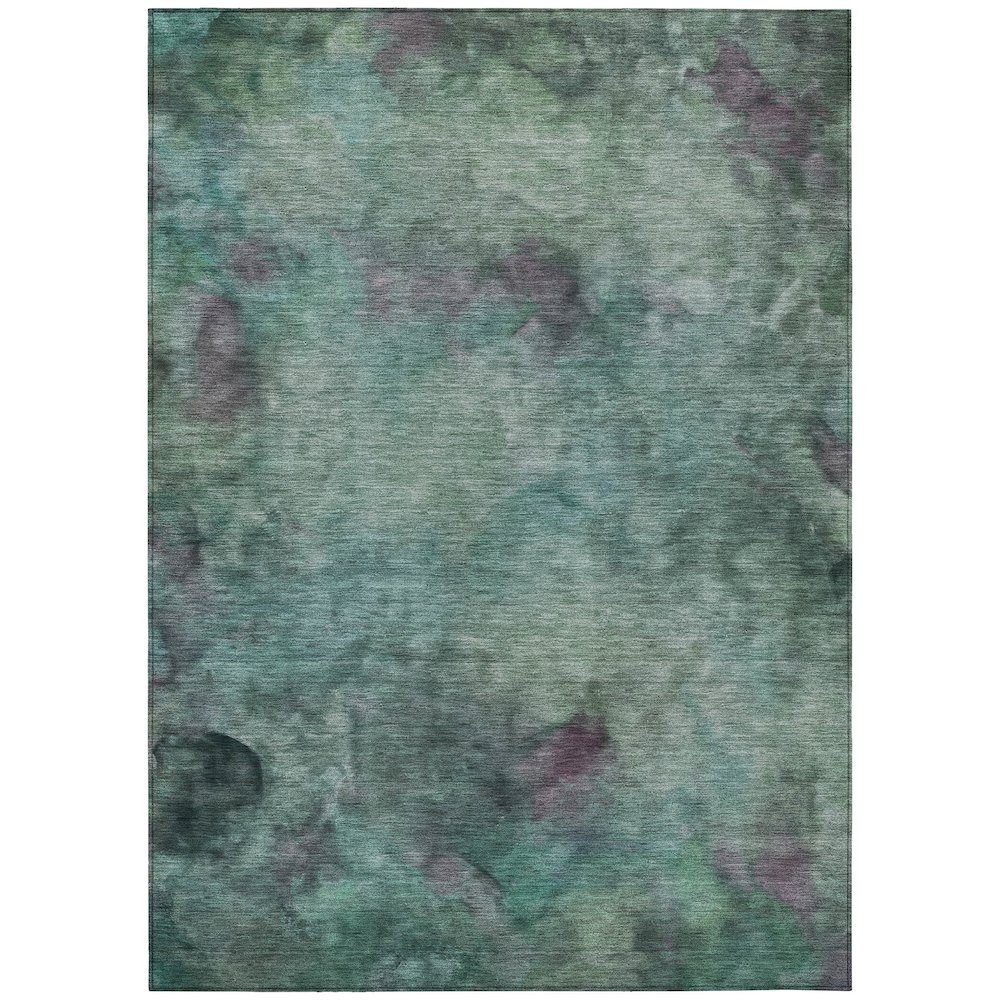 Machine Washable Indoor/Outdoor Chantille ACN2312 Teal 9' x 12' Rug. Picture 1