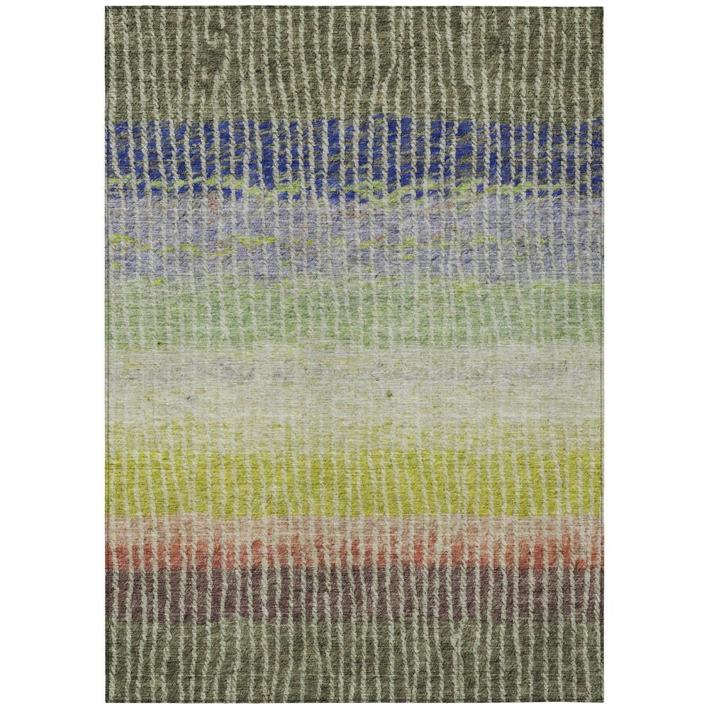 Machine Washable Indoor/Outdoor Chantille ACN2314 Green 9' x 12' Rug. Picture 1
