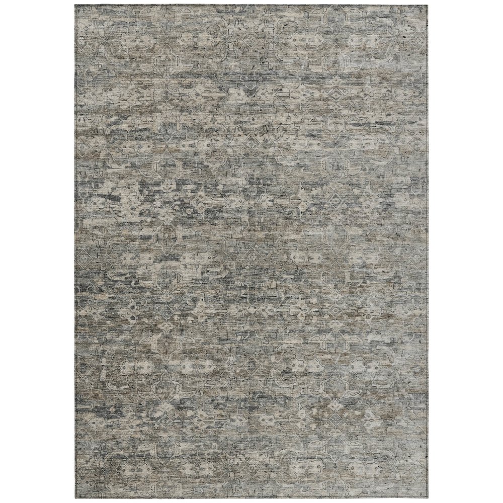 Machine Washable Indoor/Outdoor Chantille ACN2324 Gray 9' x 12' Rug. Picture 1
