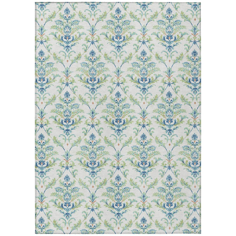 Machine Washable Indoor/Outdoor Chantille ACN2325 Green 9' x 12' Rug. Picture 1