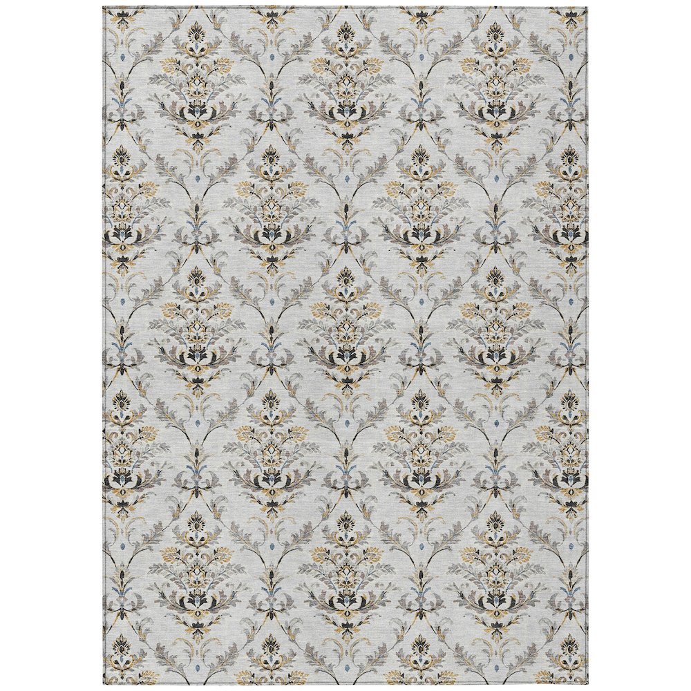 Machine Washable Indoor/Outdoor Chantille ACN2325 Gray 9' x 12' Rug. Picture 1