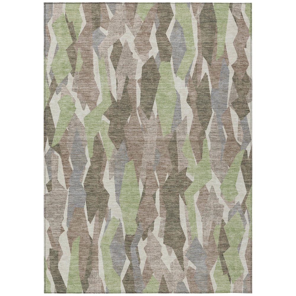 Machine Washable Indoor/Outdoor Chantille ACN2329 Brown 9' x 12' Rug. Picture 1