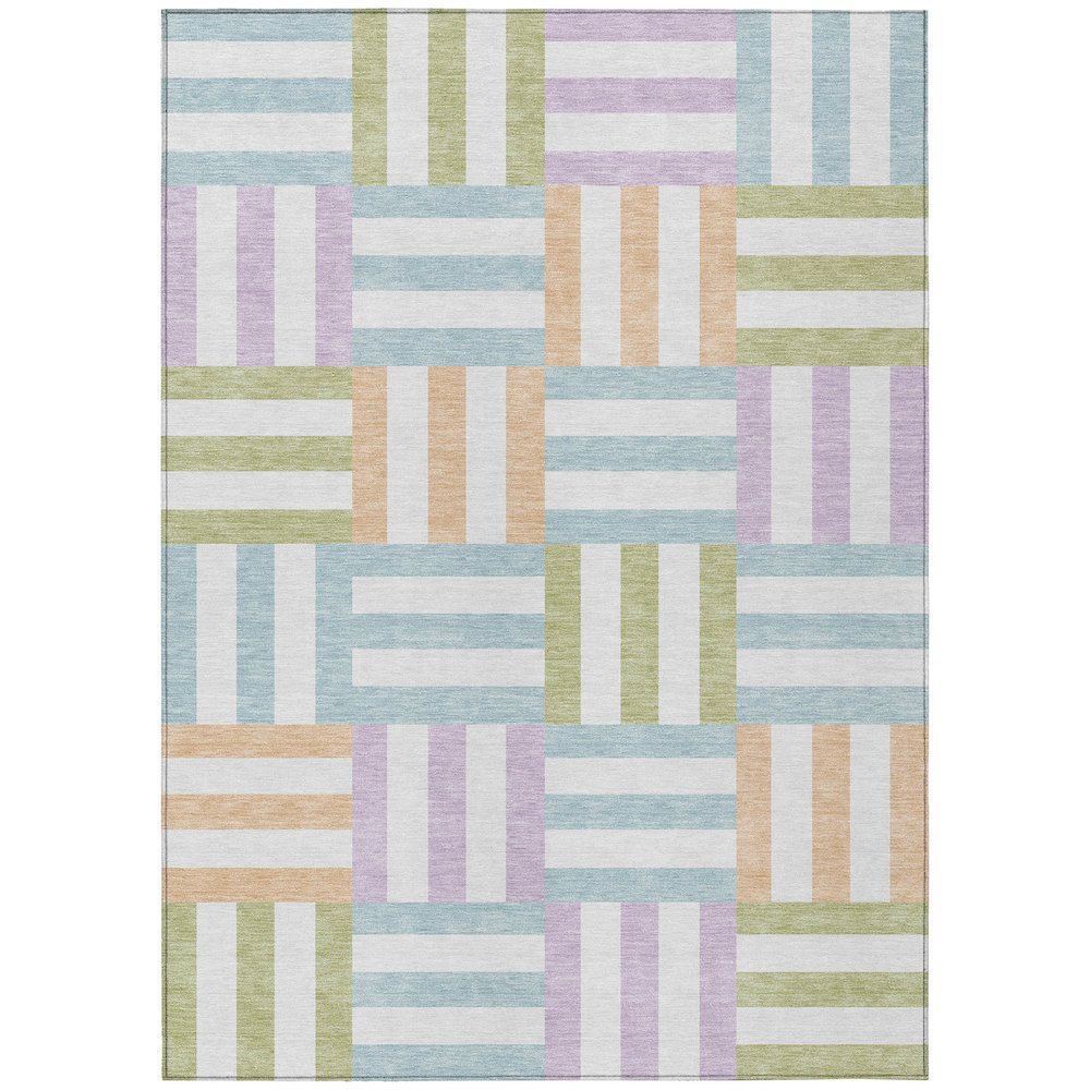 Machine Washable Indoor/Outdoor Chantille ACN2332 Ivory 9' x 12' Rug. Picture 1