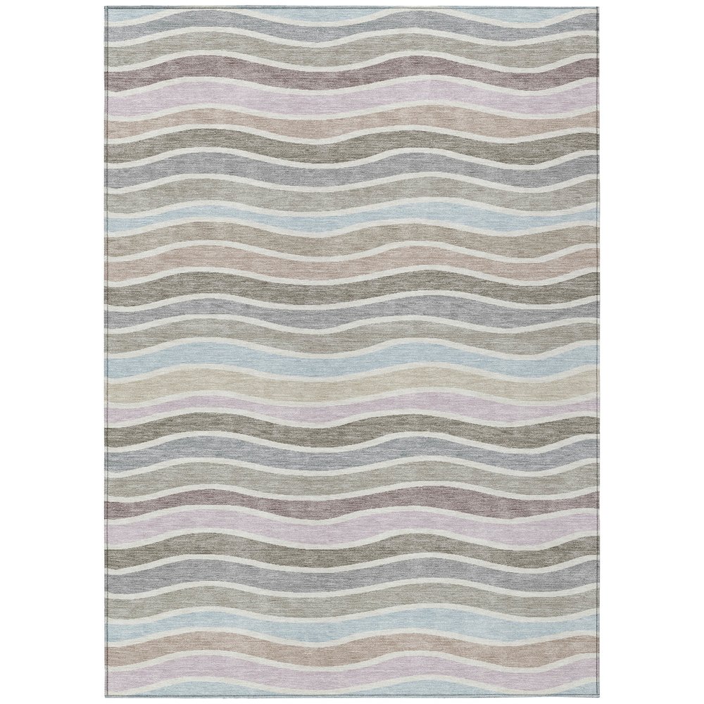 Machine Washable Indoor/Outdoor Chantille ACN2333 Brown 9' x 12' Rug. Picture 1