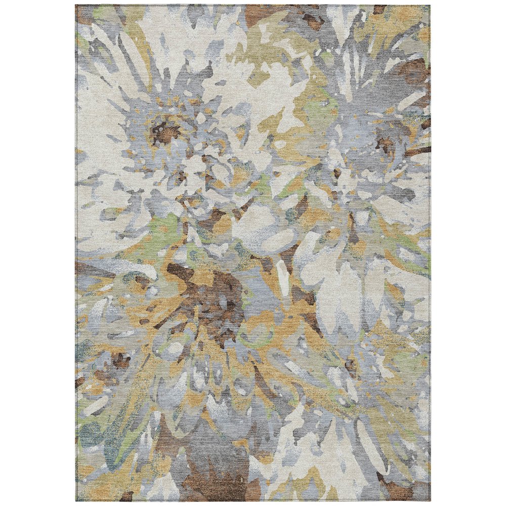 Machine Washable Indoor/Outdoor Chantille ACN2340 Gold 9' x 12' Rug. Picture 1