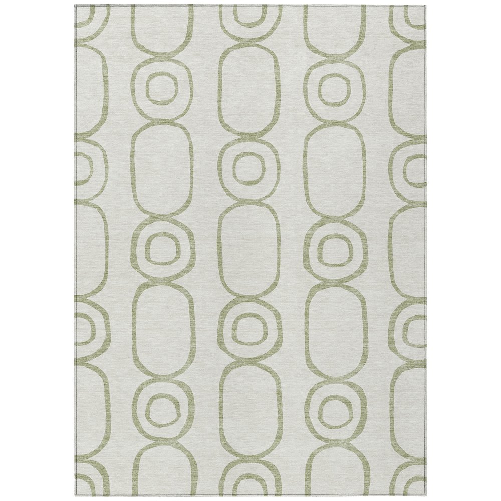 Machine Washable Indoor/Outdoor Chantille ACN2344 Green 9' x 12' Rug. Picture 1