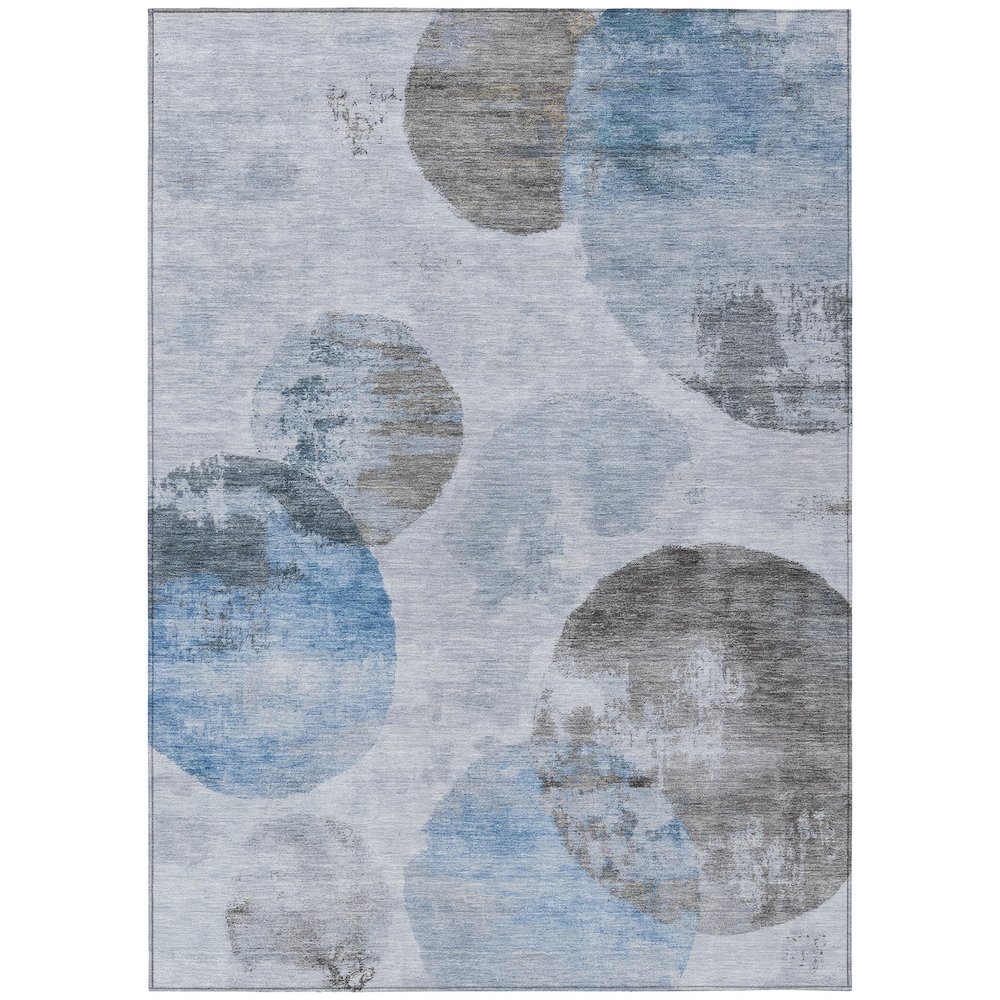 Machine Washable Indoor/Outdoor Chantille ACN2346 Blue 9' x 12' Rug. Picture 1