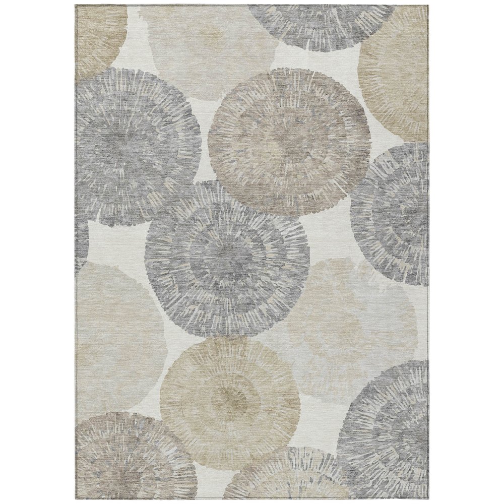Machine Washable Indoor/Outdoor Chantille ACN2351 Ivory 9' x 12' Rug. Picture 1