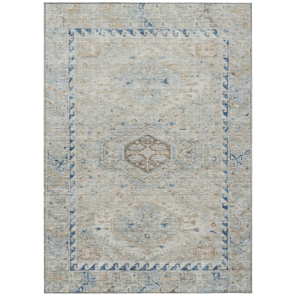 Machine Washable Indoor/Outdoor Chantille ACN2357 Ivory 9' x 12' Rug. Picture 1